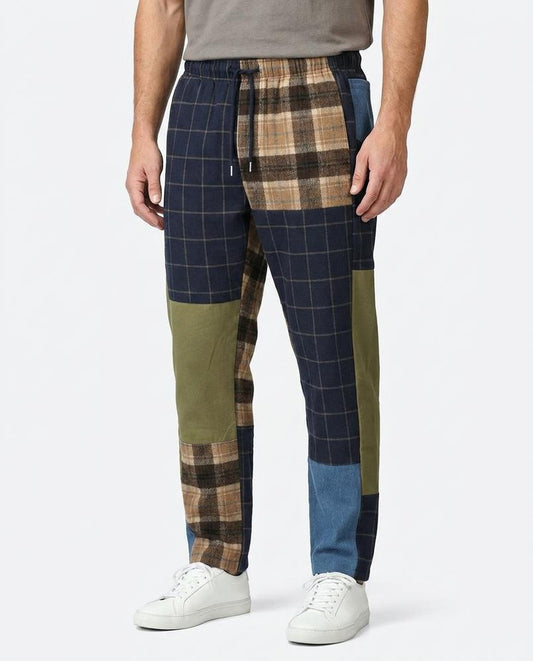 REI-Outlet24 - Lyrel | Patchwork Plaid Pants Men