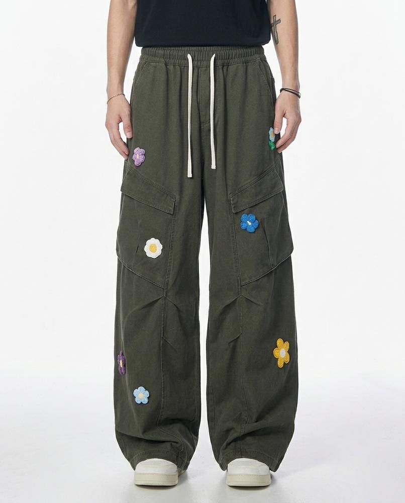 REI-Outlet24 - Keram | Wide-Leg Appliqued Pants Unisex