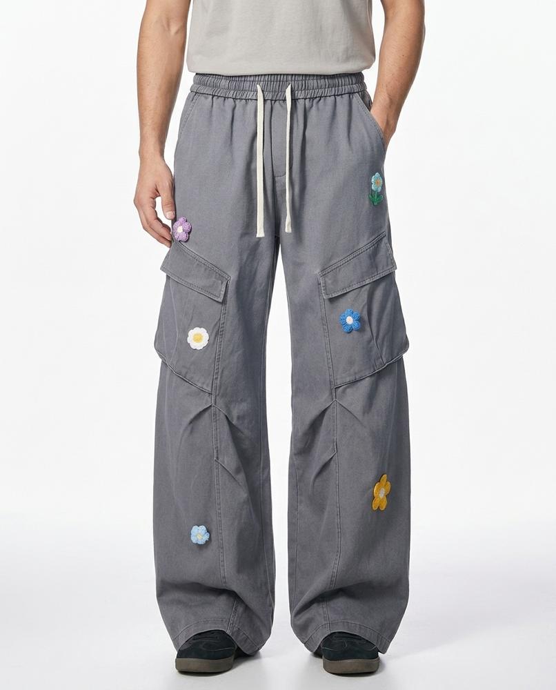 REI-Outlet24 - Keram | Wide-Leg Appliqued Pants Unisex
