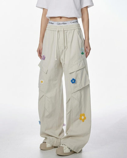 REI-Outlet24 - Keram | Wide-Leg Appliqued Pants Unisex
