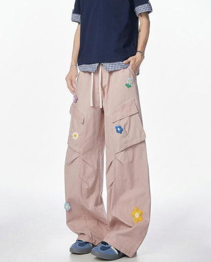 REI-Outlet24 - Keram | Wide-Leg Appliqued Pants Unisex