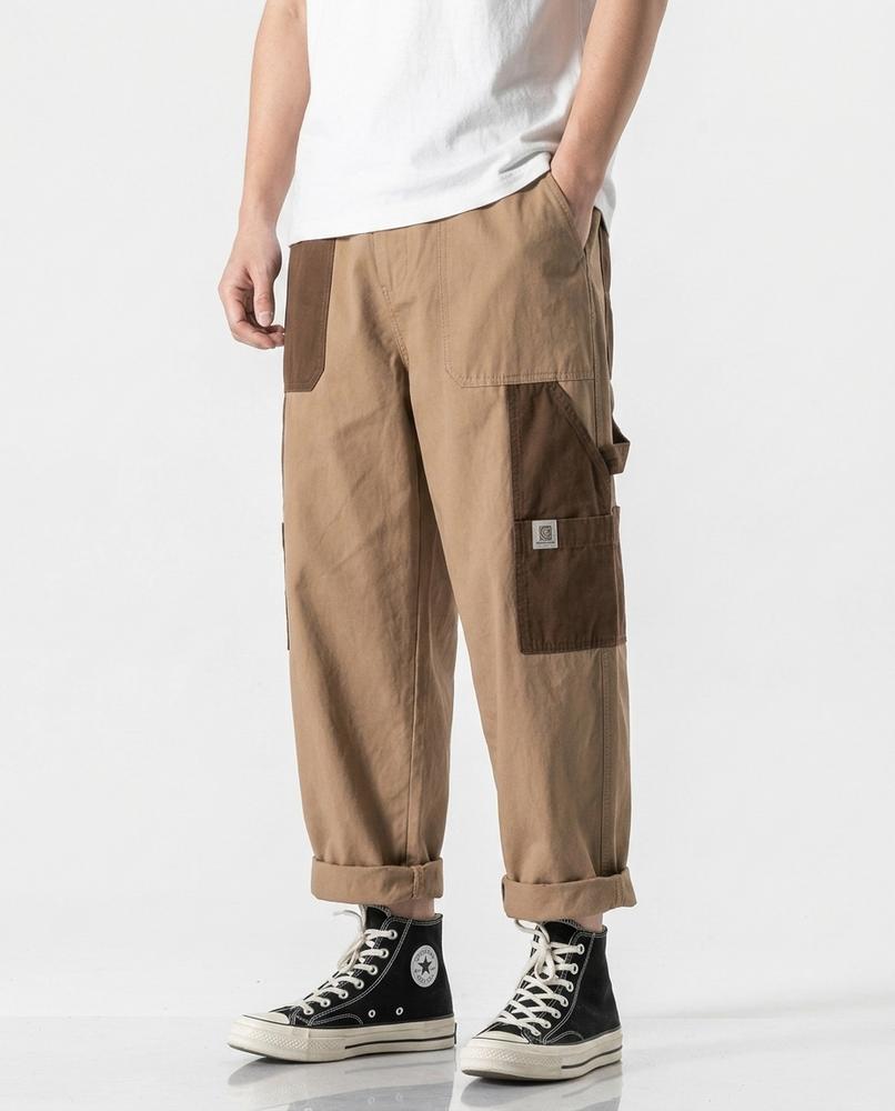 REI-Outlet24 - Seram | Wide-Leg Two-Tone Pants Men