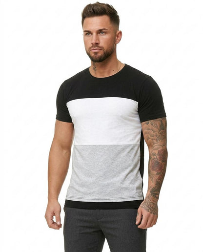 REI-Outlet24 - Leron | Color-Block Slim-Fit T-Shirt Men