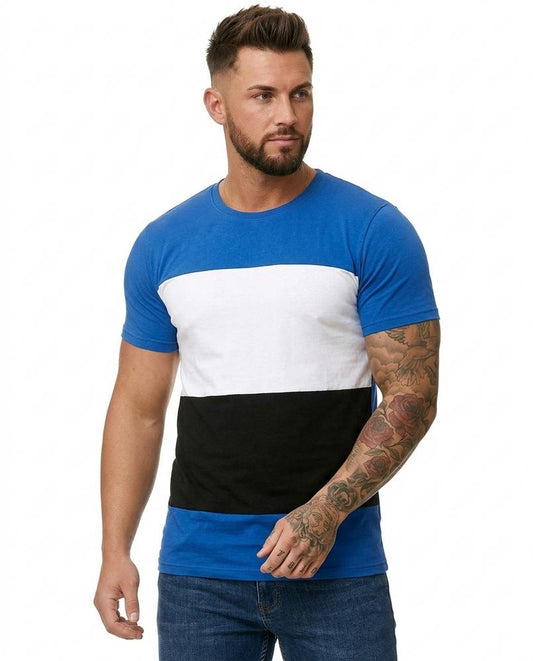 REI-Outlet24 - Leron | Color-Block Slim-Fit T-Shirt Men